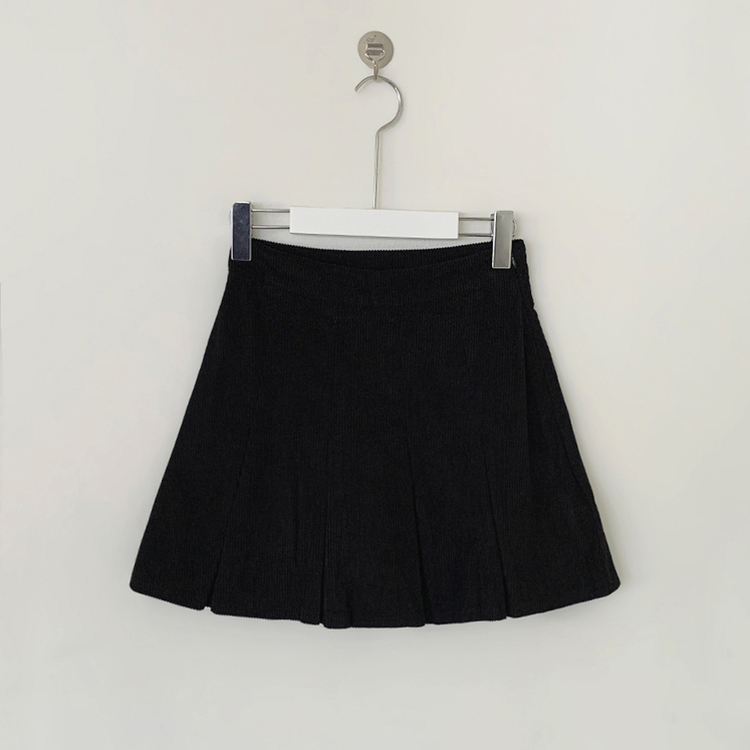 プリーツコーデュロイスカートパンツ