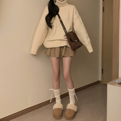 ティアードフリルコーデュロイスカート BEIGE