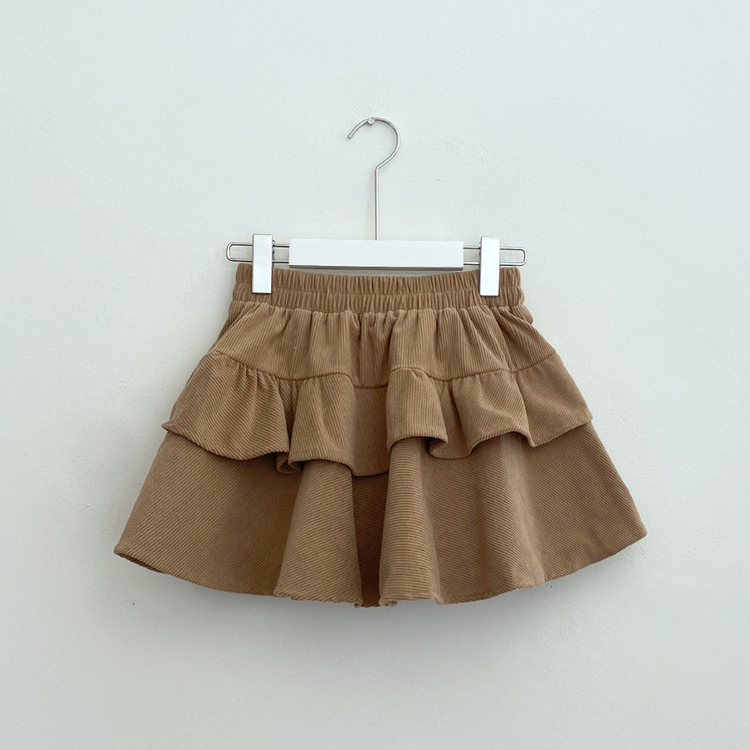 ティアードフリルコーデュロイスカート