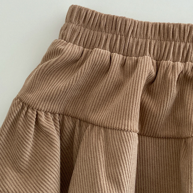 ティアードフリルコーデュロイスカート