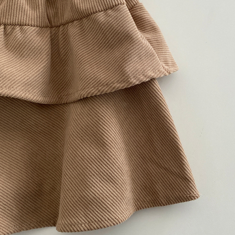 ティアードフリルコーデュロイスカート