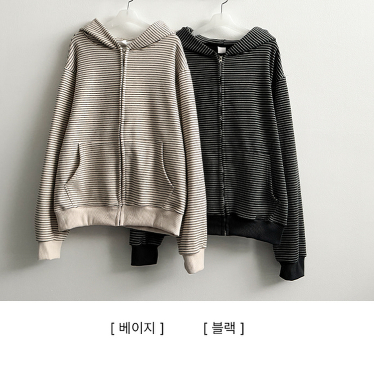 ふわふわニットフードジップアップ｜ジャンパー｜韓国