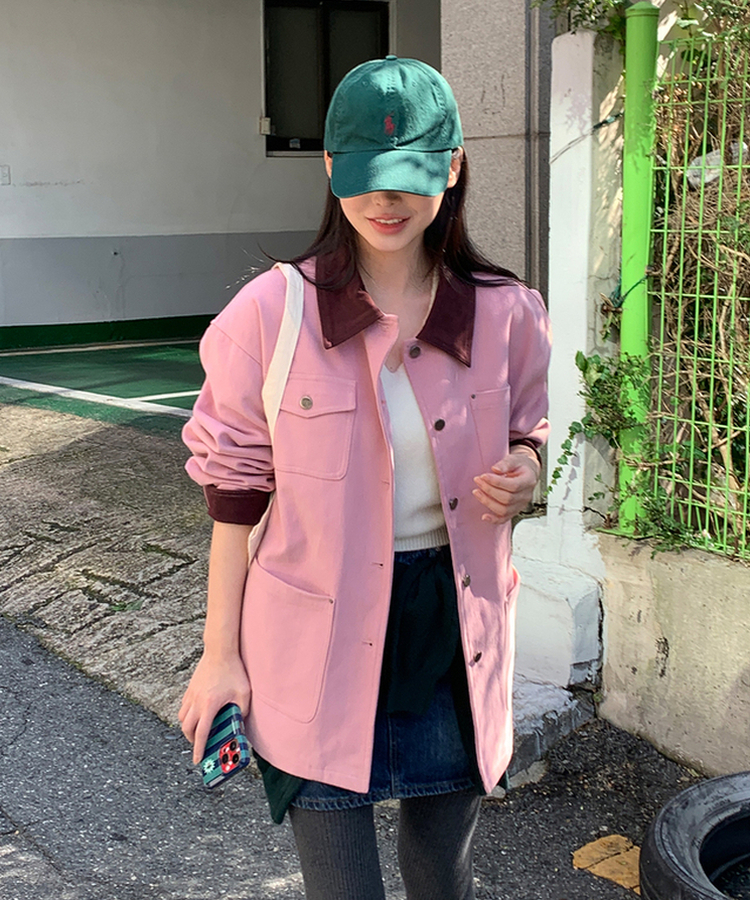 バイカラーキルティングジャケット｜ジャケット｜韓国