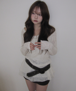 レイヤードパターンレースワンピース IVORY