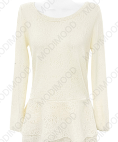 レイヤードパターンレースワンピース