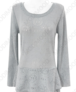 レイヤードパターンレースワンピース