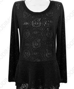 レイヤードパターンレースワンピース