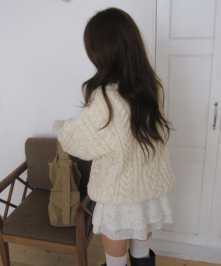 レイヤードパターンレースワンピース IVORY