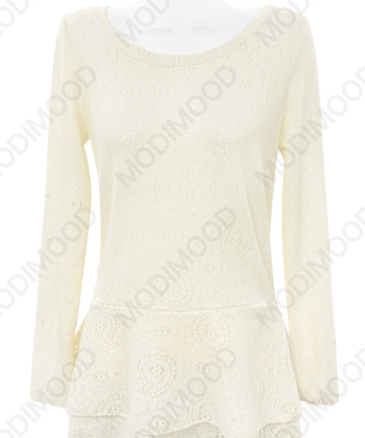 レイヤードパターンレースワンピース