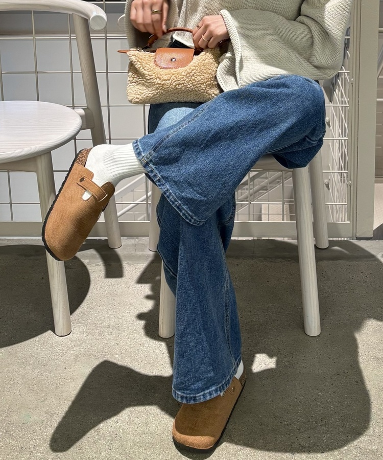 버클 스웨이드 블로퍼 브라운