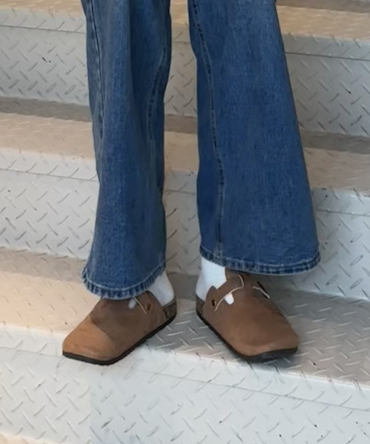 버클 스웨이드 블로퍼 브라운