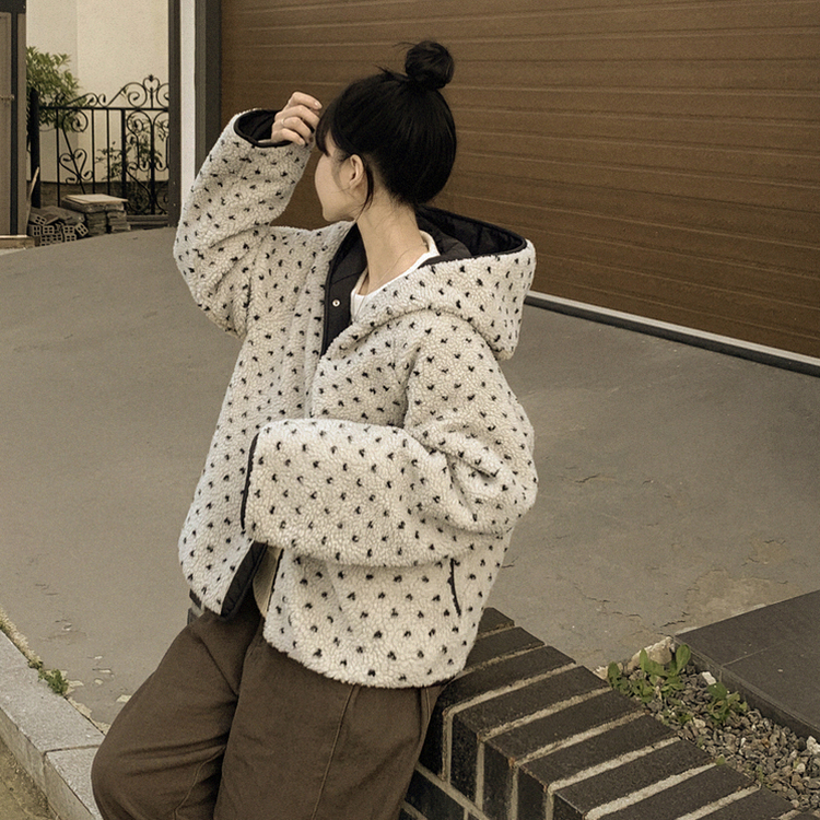 リバーシブルボアドットダウン BLACK