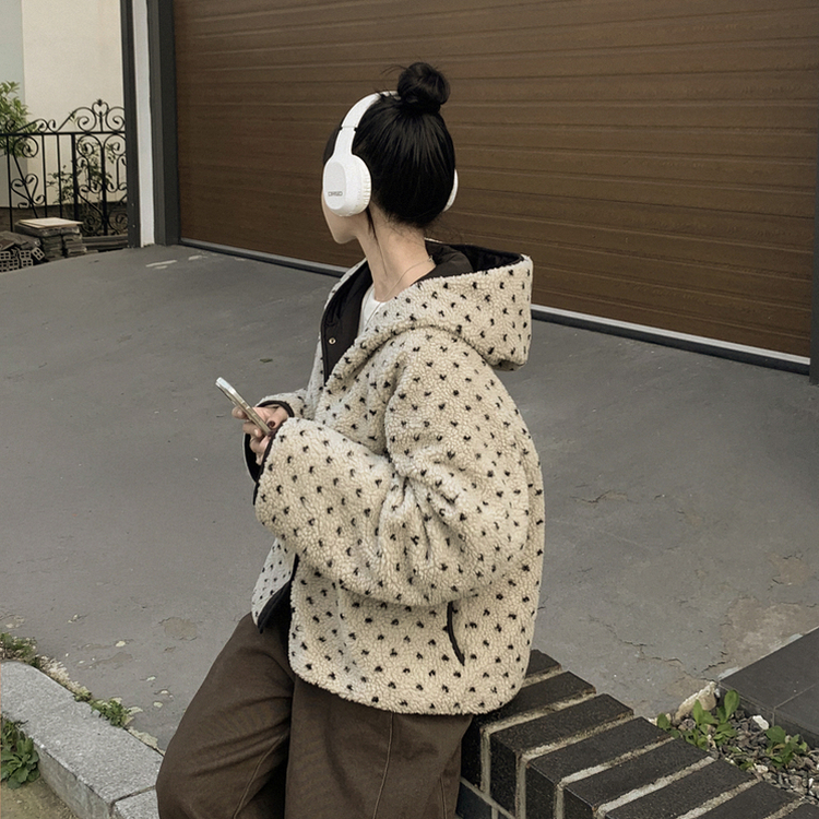 リバーシブルボアドットダウン BLACK