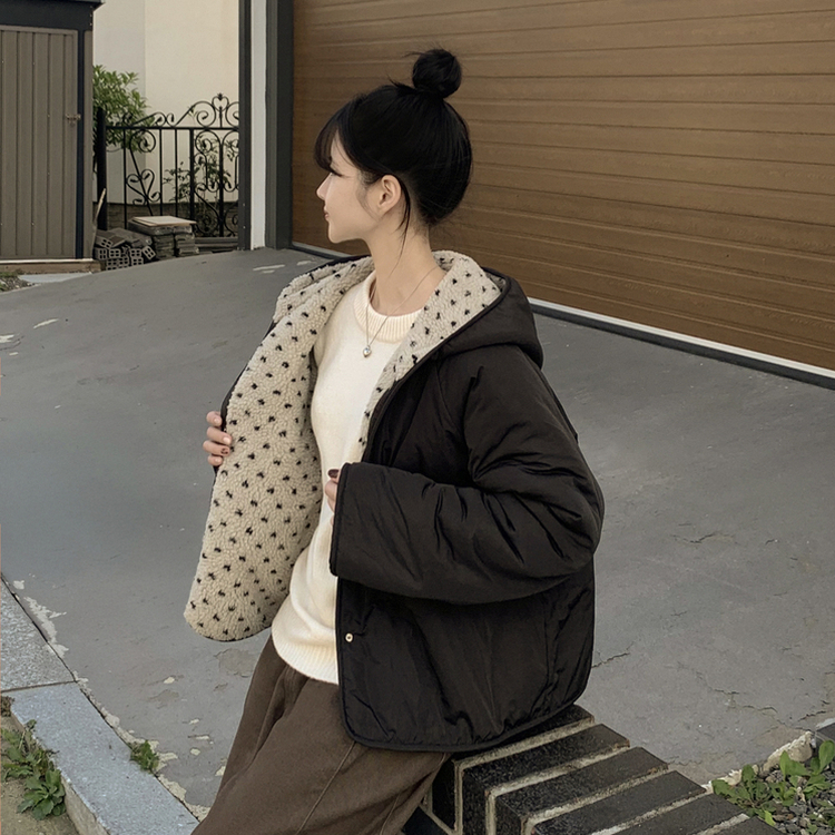 リバーシブルボアドットダウン BLACK