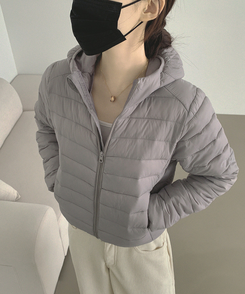 깔끔 군더더기 없는 경량 간절기 겨울 패딩 그레이