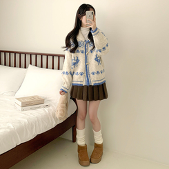 ノルディックニットカーディガン IVORY