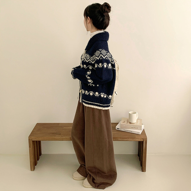 ノルディックニットカーディガン NAVY