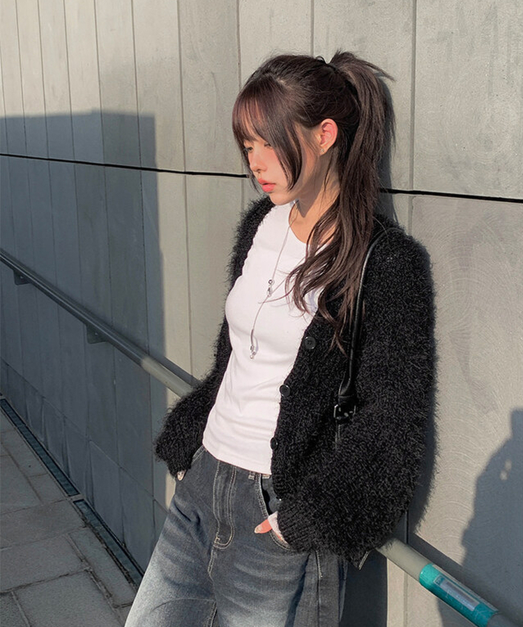 STAMPD アンゴラカーディガン XLサイズ 大きいサイズ][15号 19号