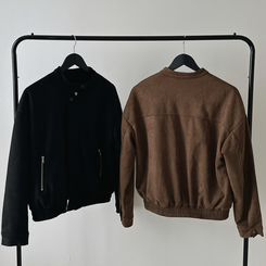 チャイナカラーバイカースエードジャケット