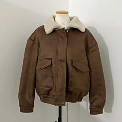 너트 뽀글이 덤블 무스탕 점퍼