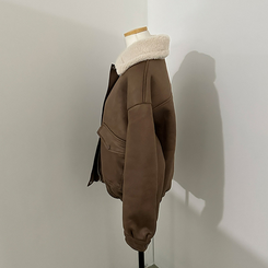 너트 뽀글이 덤블 무스탕 점퍼