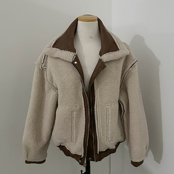 너트 뽀글이 덤블 무스탕 점퍼