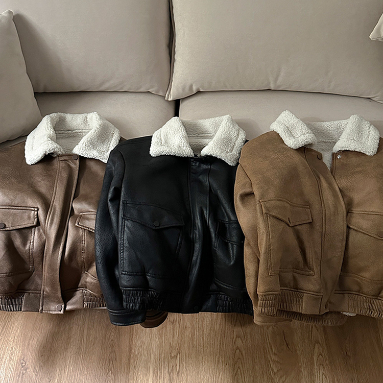 너트 뽀글이 덤블 무스탕 점퍼