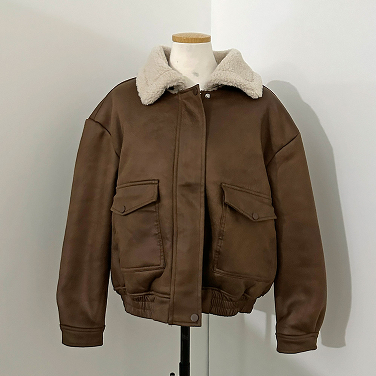 너트 뽀글이 덤블 무스탕 점퍼