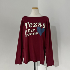 テキサスハートオフショルダー長袖Tシャツ