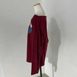 テキサスハートオフショルダー長袖Tシャツ