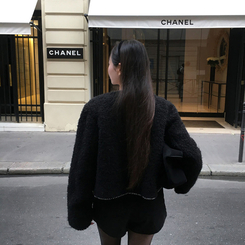 ステッチツイードジャケット BLACK