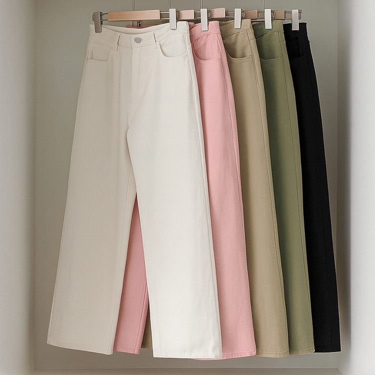 겨울기모ver 호이트 3기장 5컬러 베이직 와이드 코튼 팬츠
