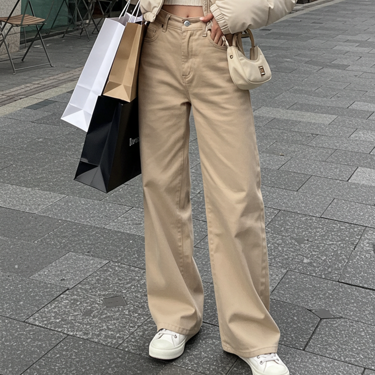 겨울기모ver 호이트 3기장 5컬러 베이직 와이드 코튼 팬츠 베이지