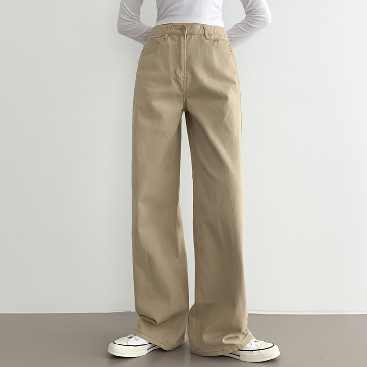 겨울기모ver 호이트 3기장 5컬러 베이직 와이드 코튼 팬츠 베이지