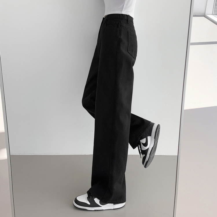 겨울기모ver 호이트 3기장 5컬러 베이직 와이드 코튼 팬츠 블랙