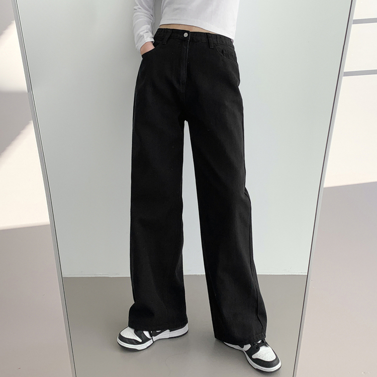 겨울기모ver 호이트 3기장 5컬러 베이직 와이드 코튼 팬츠 블랙