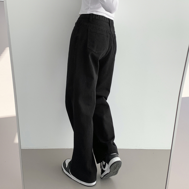 겨울기모ver 호이트 3기장 5컬러 베이직 와이드 코튼 팬츠 블랙