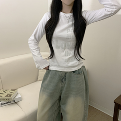 ラブポイント長袖Tシャツ WHITE