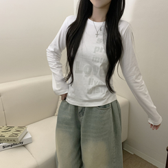 ラブポイント長袖Tシャツ WHITE