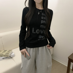 ラブポイント長袖Tシャツ BLACK