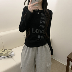 ラブポイント長袖Tシャツ BLACK