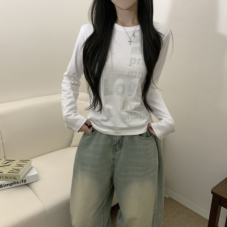 ラブポイント長袖Tシャツ WHITE