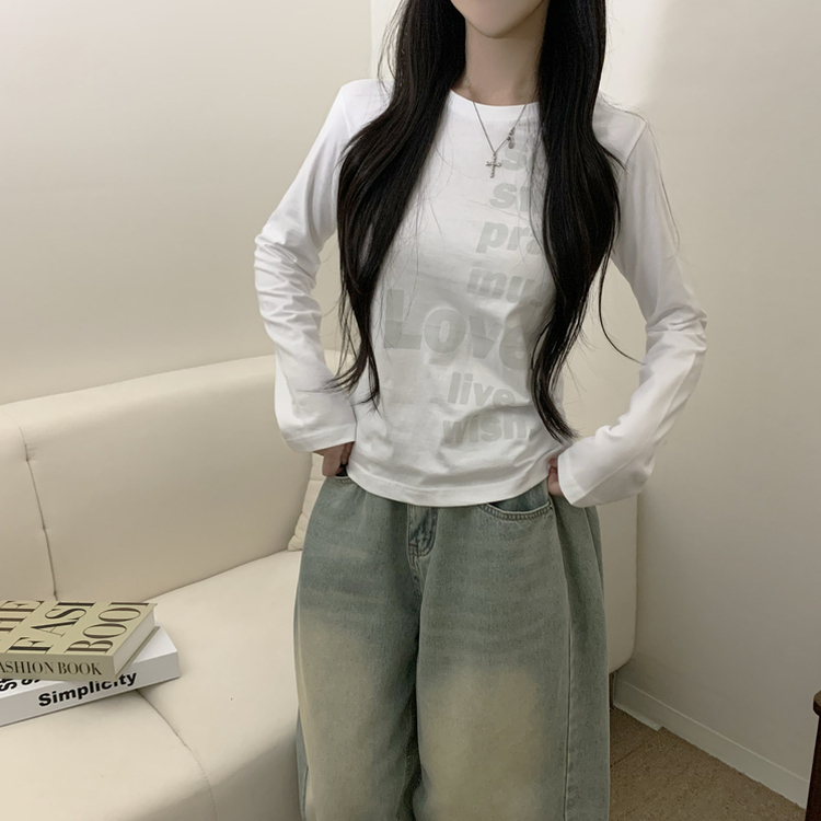 ラブポイント長袖Tシャツ WHITE