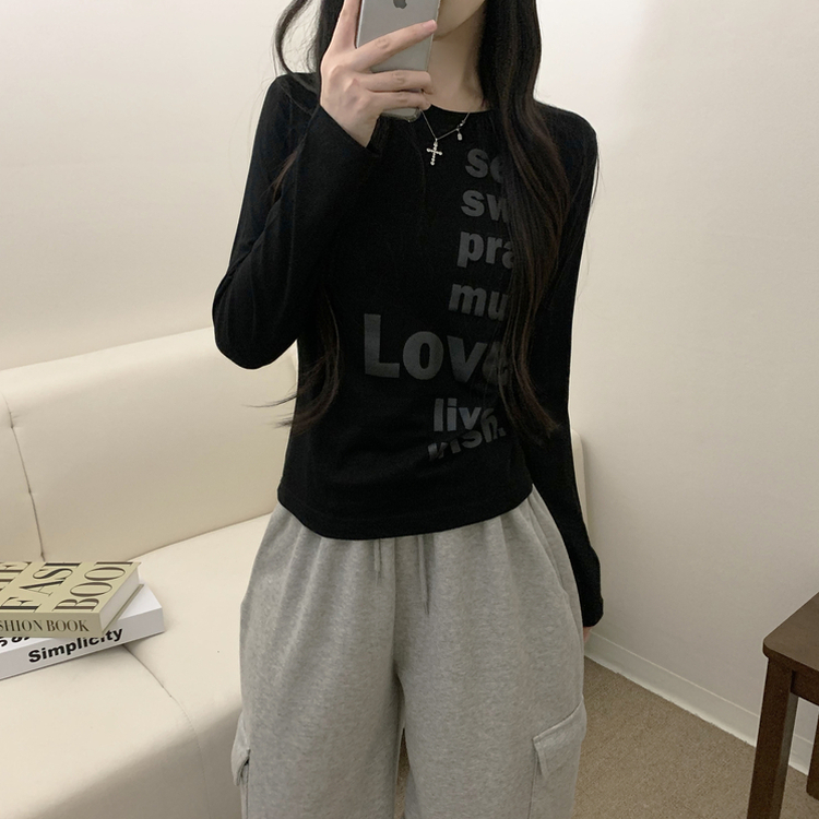 ラブポイント長袖Tシャツ BLACK