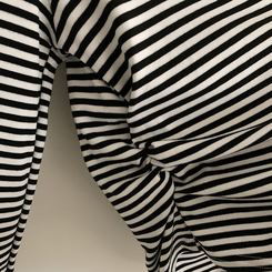 ストライプワンショルダー長袖Tシャツ