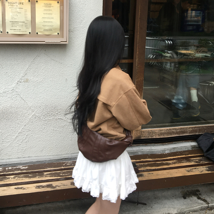 クロワッサンクロスバッグ BROWN