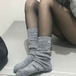 ニットウォーマーロングソックス(6color) GREY
