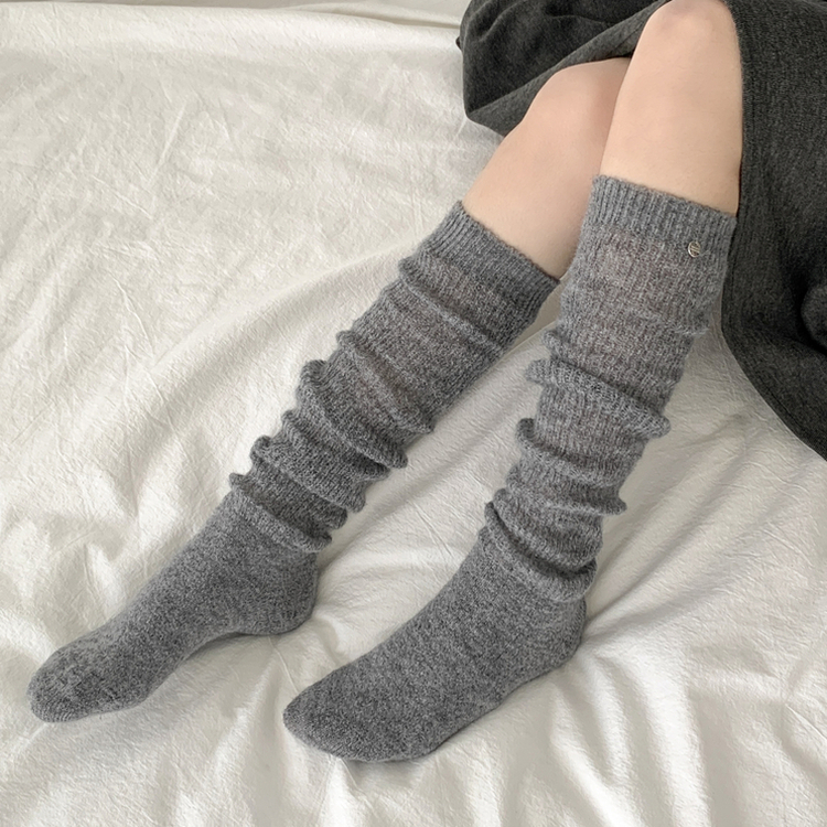 ニットウォーマーロングソックス(6color) GREY