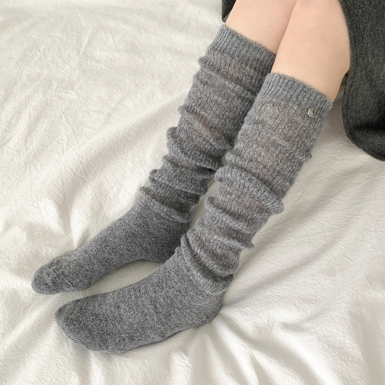 ニットウォーマーロングソックス(6color) GREY
