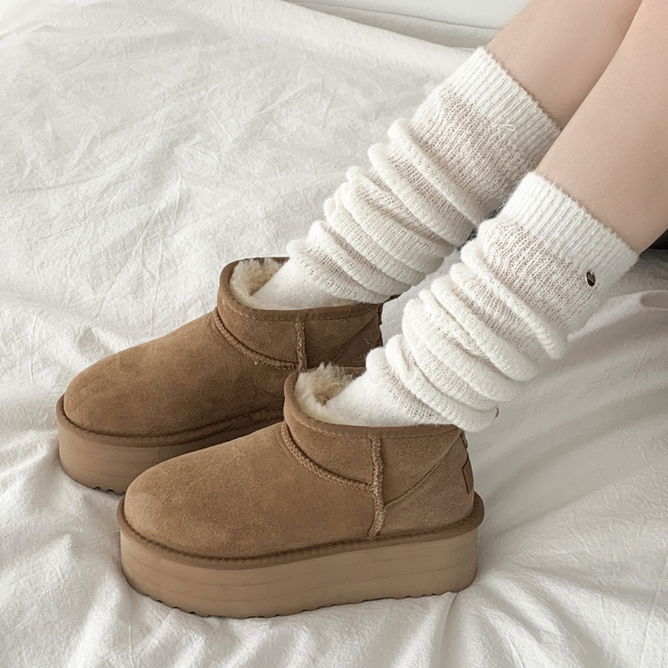 ニットウォーマーロングソックス(6color) IVORY